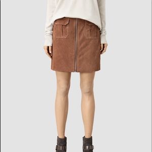 ALL SAINTS Taylor Suede Mini Skirt